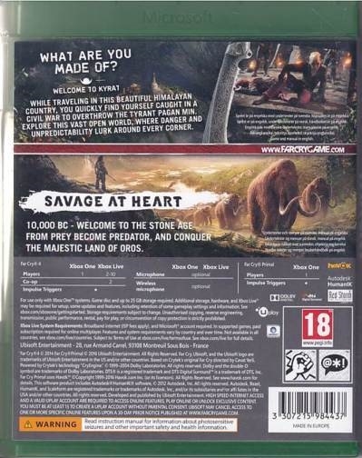 Far Cry 4 + Far Cry Primal - Double Pack - Xbox One Spil (B-Grade) (Genbrug)